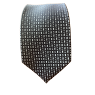 Corbata 100% seda jacquard DEVOTA & LOMBA diseño geométrico marino/ azul claro