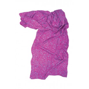 Pareo 100% algodón estampado alta calidad,tamaño 105 x 160 cms,rosa fucsia/violeta